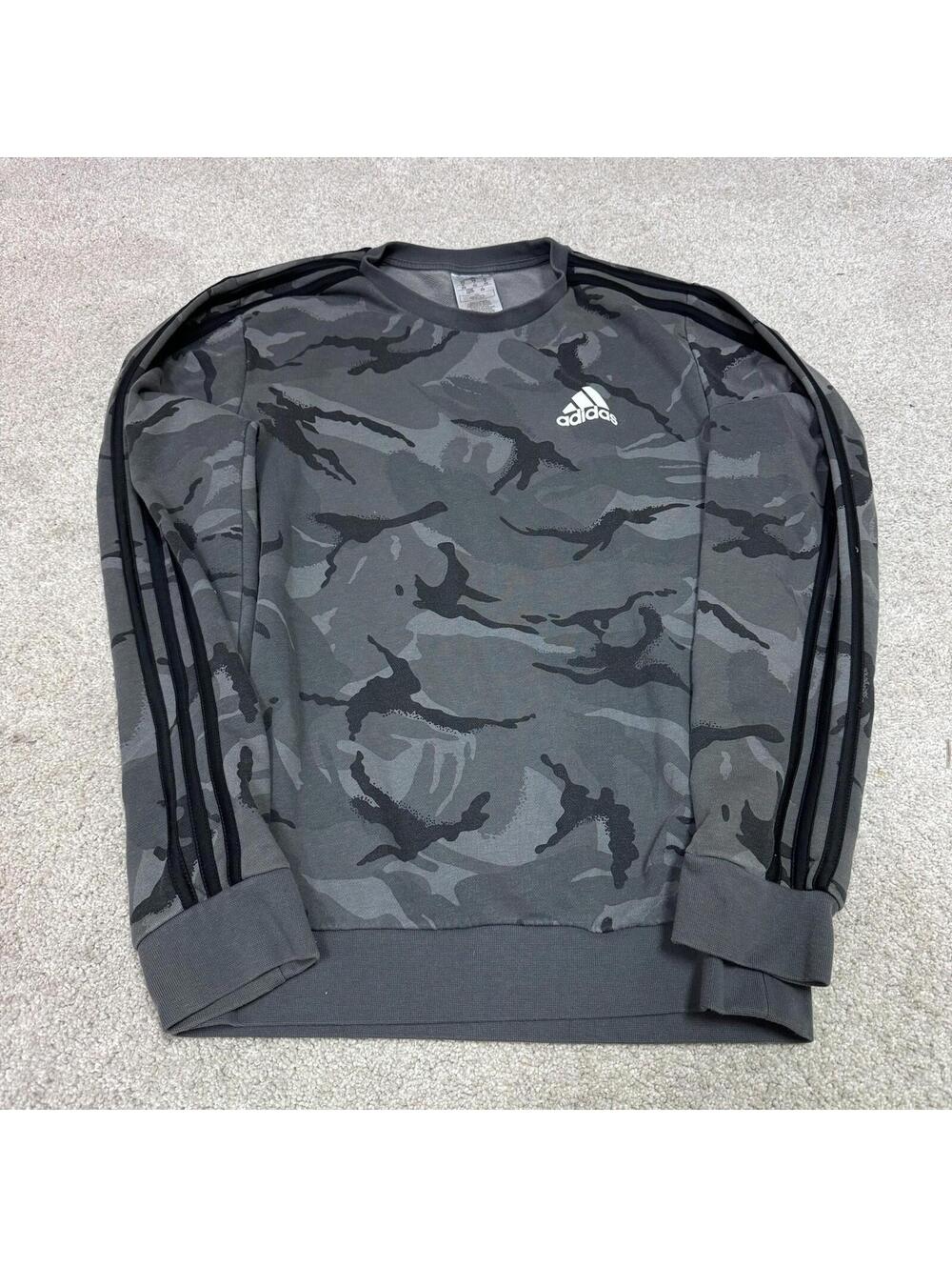 Adidas Sweatshirt Men’s Gray Long Sleeve Pullover Size XS